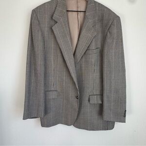 Hardwick Clothes Men's Blazer Plaid Sport Coat 46R Houndstooth Brown Vintage